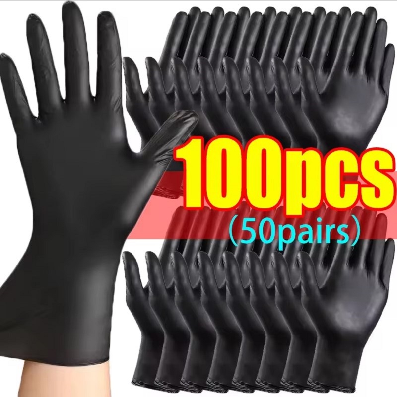 Home Cooking Work - yesDisposable Gloves Black Home Nitrile Gloves