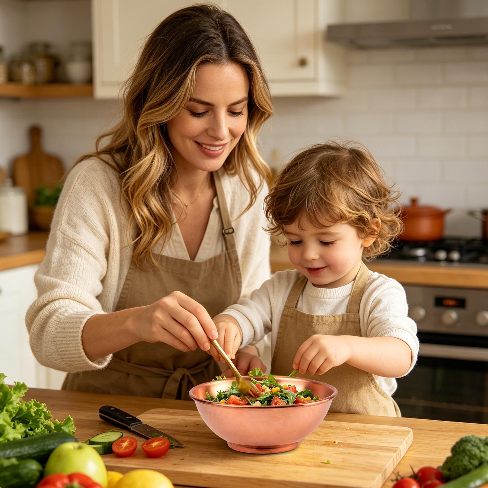 Copper Bowl Large Mixing Salad - Home Cooking Chef review and price