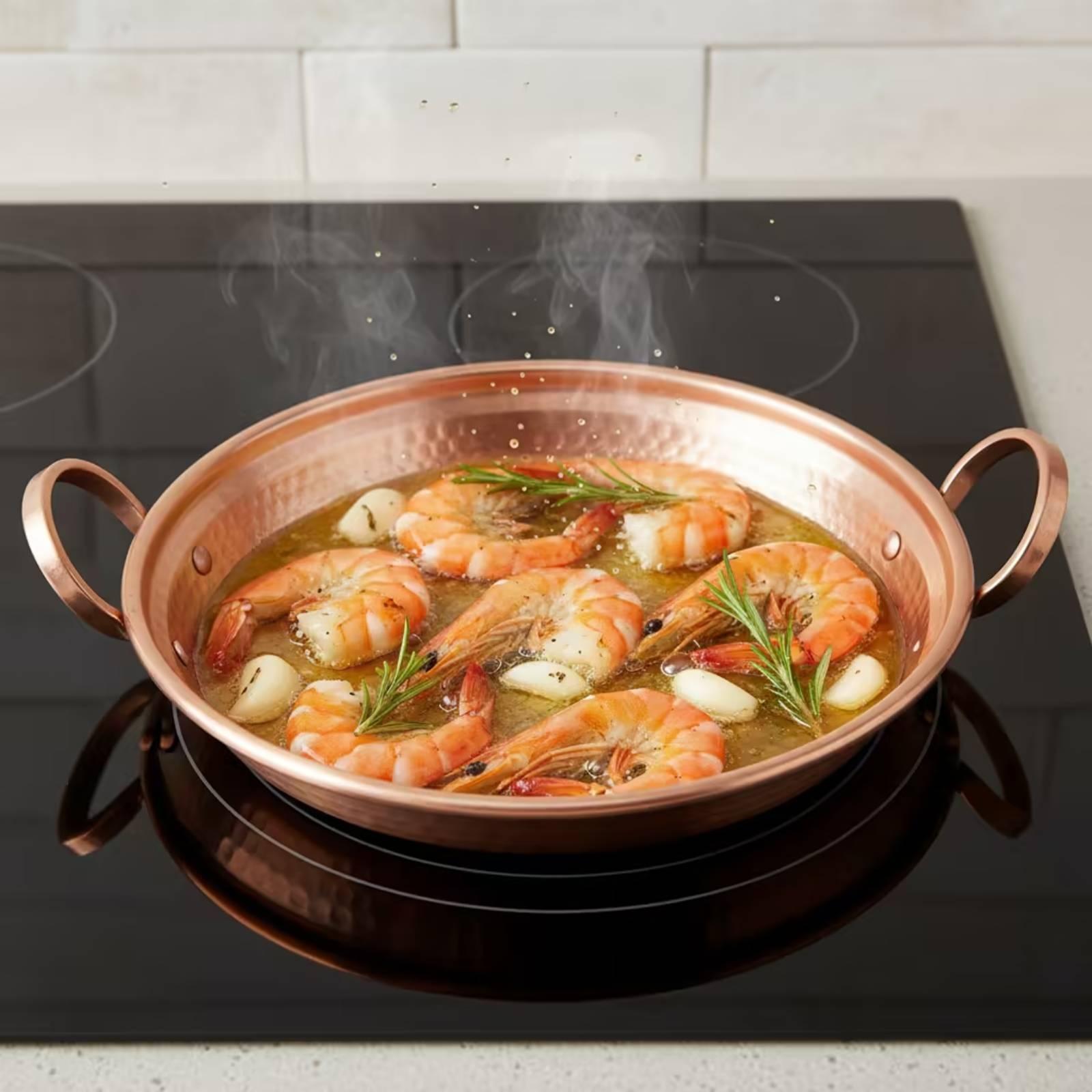 Copper Pan twoHandle Pan with  - Home Cooking Host review and price