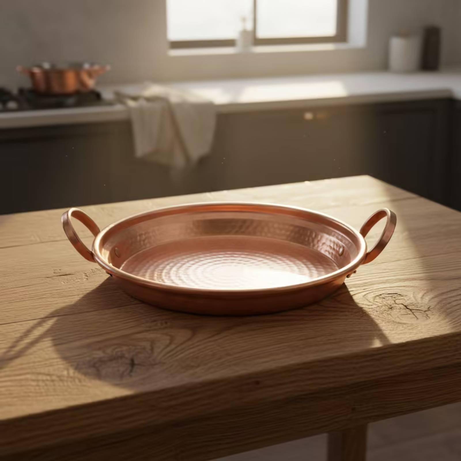 Copper Pan twoHandle Pan with  - Home Cooking Host review and price