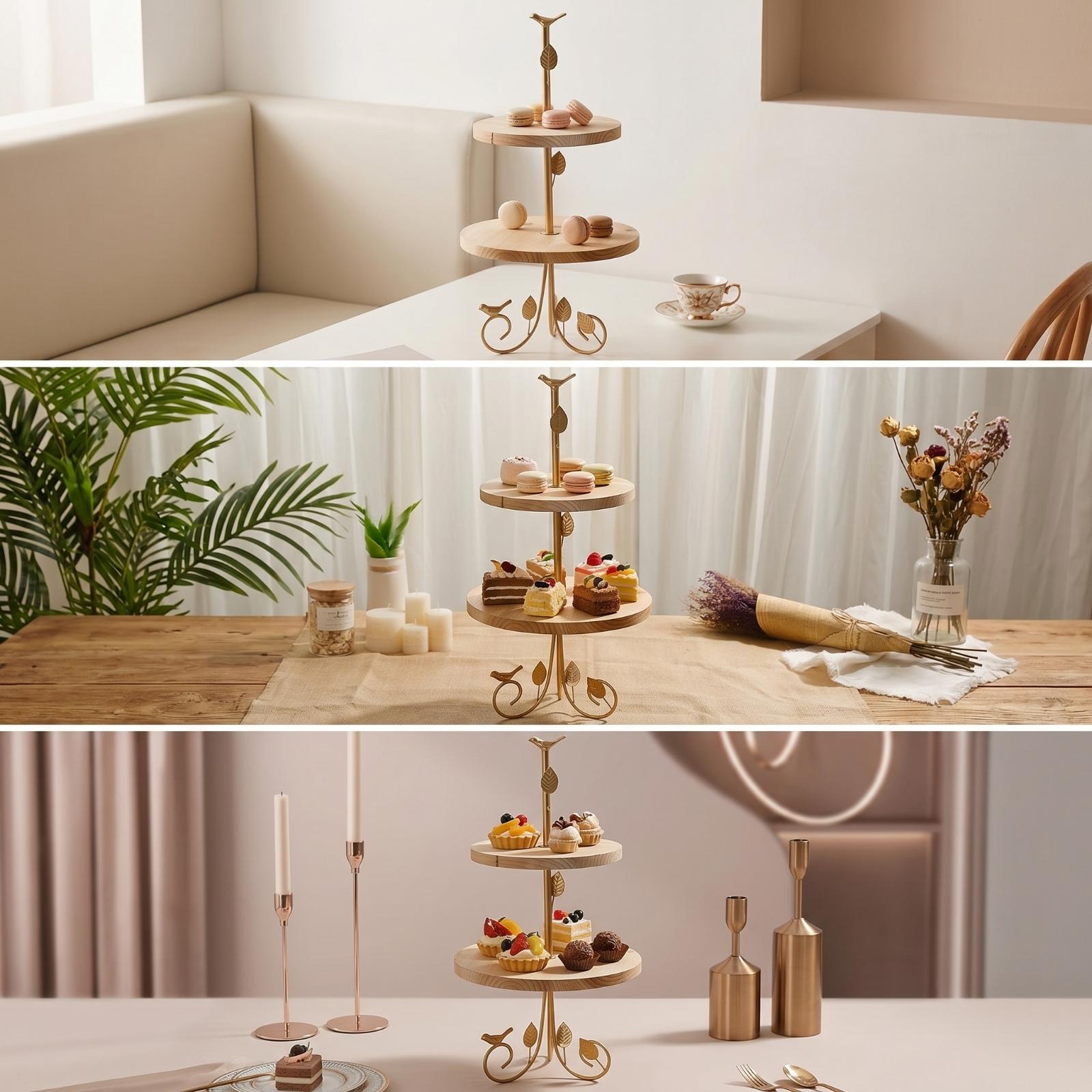 Two-Tier Dessert Stand Gold Cu - Home Cooking Host review and price